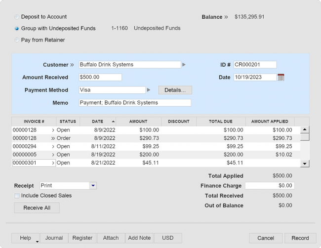 AccountEdge: Accept Payments