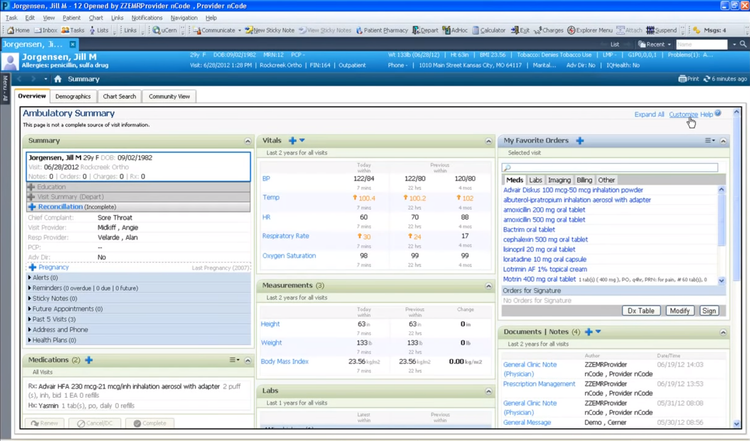 Oracle Health ERP Patient Medical Records