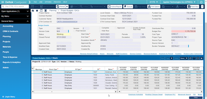 Deltek Costpoint Screenshot