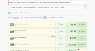 Freightview: Shipping Rates