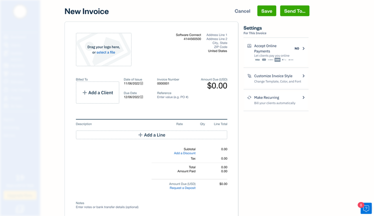 Freshbooks Cloud Accounting Software Invoices