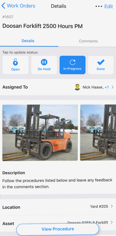 MaintainX Mobile Preventive Maintenance Work Order