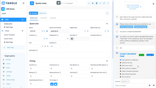 Tangle ERP: Quote Lines
